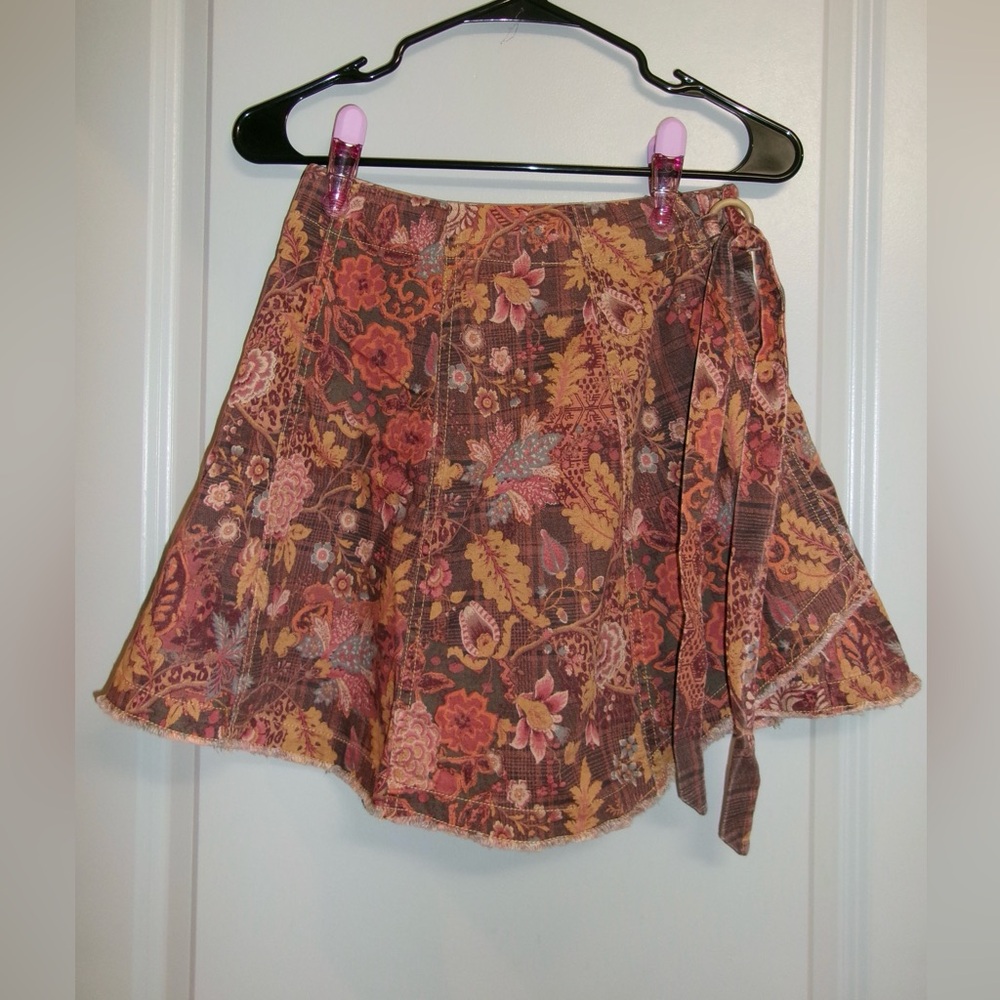 Pilcro Wrap Mini Skirt